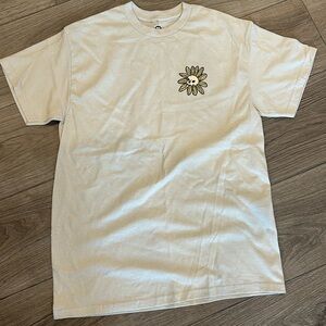 Cream T-Shirt with Floral Design